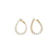 Shashi Pave Twist Hoop Earring, Vermeil on Sterling Silver Online now