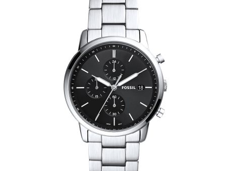 Fossil Minimalist Chronograph Stainless Steel Watch on Sale