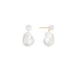 Shashi Lianthia Earring Vermeil on Sterling Silver  Freshwater Pearl Cheap