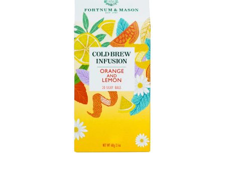 Fortnum & Mason Orange & Lemon Cold Brew Infusion, 20 Silky Tea Bags, 60g For Sale