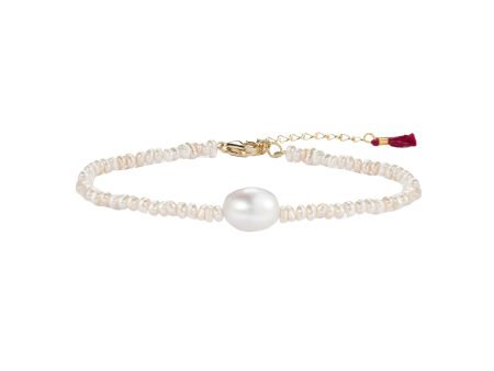 Shashi Bracelet Dasha Vermeil Pearl on Sterling Silver Online