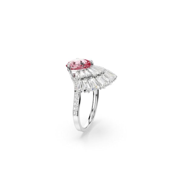 Swarovski Idyllia Cocktail Ring Mixed cuts Shell  Pink Rhodium plated Cheap