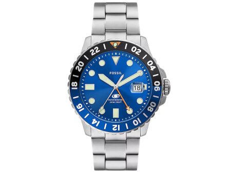 Fossil Blue GMT Stainless Steel Watch Online Sale