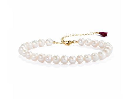 Shashi Bracelet Classique Vermeil Pearl on Sterling Silver Cheap