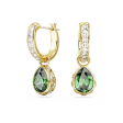 Swarovski Stilla Drop Earrings Pear cut, Green, Gold-tone plated Online now