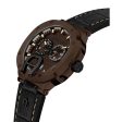 Aigner Taviano Men s Brown Dia & Case Black Croco Leather Starp Watch For Sale