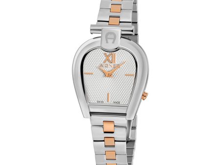 Aigner Sassari Women s Silver Dial Stainless Steel Rose Gold Bracelet Watch Sale