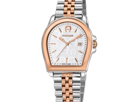 Aigner Verona Men s Stainless Steel Ip Rose Gold Watch Supply