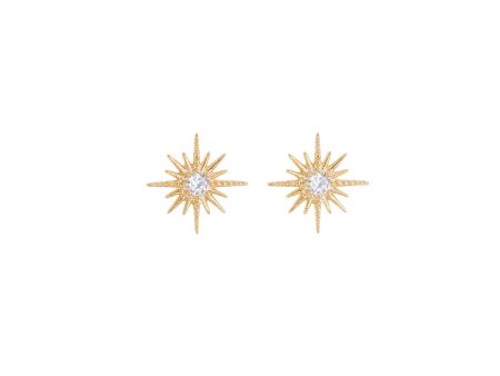 Shashi Celestina Stud Earring,  gold plated brass, tarnish resistant Online Hot Sale