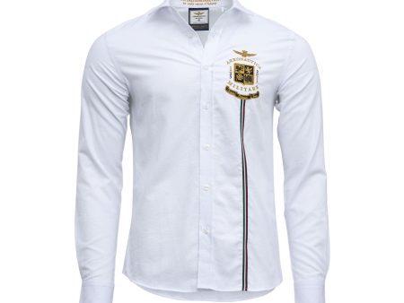 Aeronautica Militare Men s Regular Fit Oxford White Shirt Online