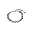 Swarovski Imber Tennis Bracelet Round cut, Black, Ruthenium plated, Medium Online