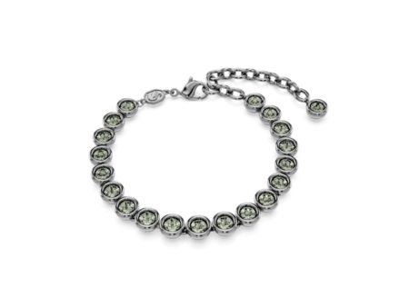 Swarovski Imber Tennis Bracelet Round cut, Black, Ruthenium plated, Medium Online