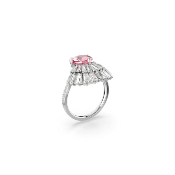 Swarovski Idyllia Cocktail Ring Mixed cuts Shell  Pink Rhodium plated Cheap