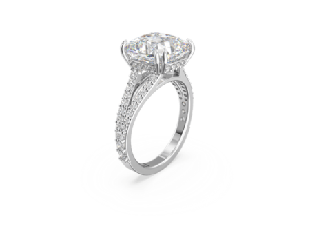 Swarovski Constella cocktail Ring Square cut, Pavé, White, Rhodium plated Sale