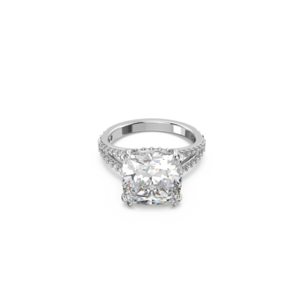 Swarovski Constella cocktail Ring Square cut, Pavé, White, Rhodium plated Sale