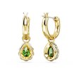 Swarovski Stilla Drop Earrings Pear cut, Green, Gold-tone plated Online now