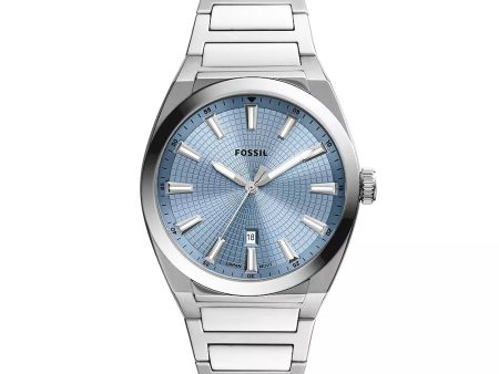 Fossil Everett Three-Hand Date Stainless Steel Watch For Sale