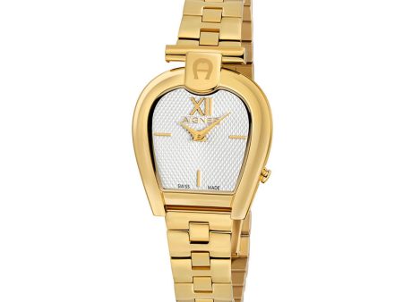 Aigner Sassari Women s Silver Dial Stainless Steel Gold Plated Bracelet Watch Cheap