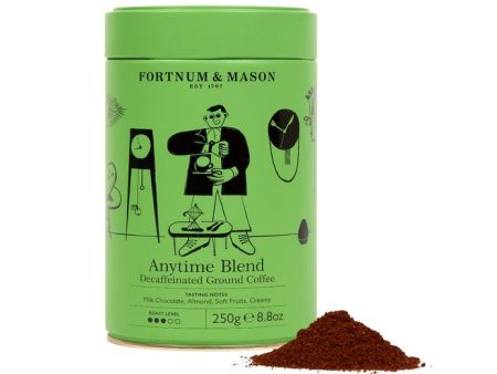 Fortnum & Mason Anytime Blend Decaffeinated Ground Coffee Tin, 250g on Sale