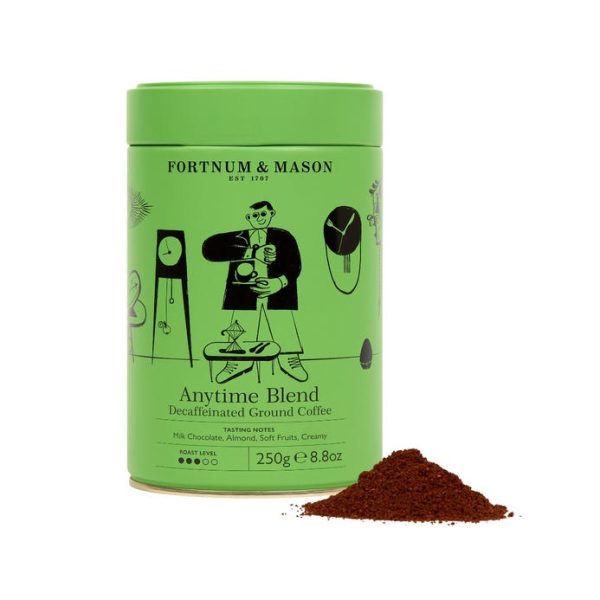 Fortnum & Mason Anytime Blend Decaffeinated Ground Coffee Tin, 250g on Sale