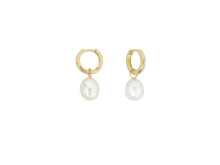 Shashi  Jasmin Huggies Earring Vermeil on Sterling Silver, Freshwater pearl   Discount