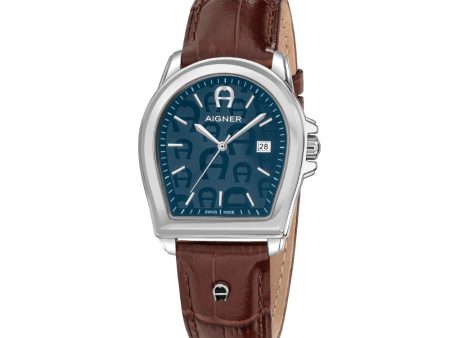 Aigner Verona Men s Blue Dial & Brown Strap Watch Online Hot Sale