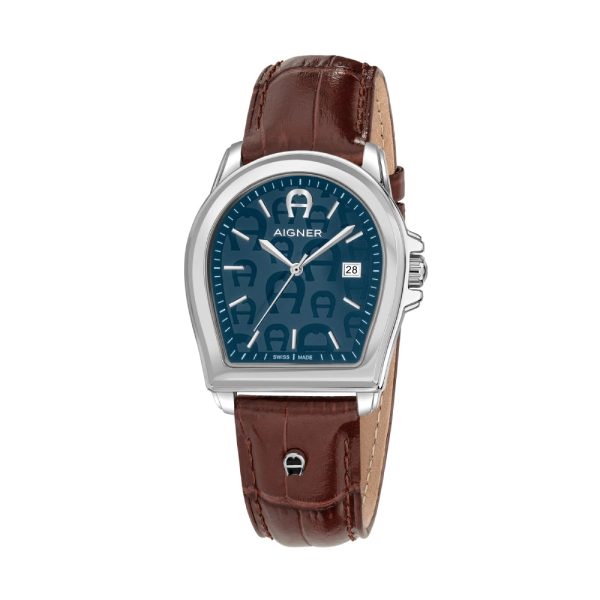 Aigner Verona Men s Blue Dial & Brown Strap Watch Online Hot Sale