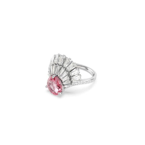 Swarovski Idyllia Cocktail Ring Mixed cuts Shell  Pink Rhodium plated Cheap